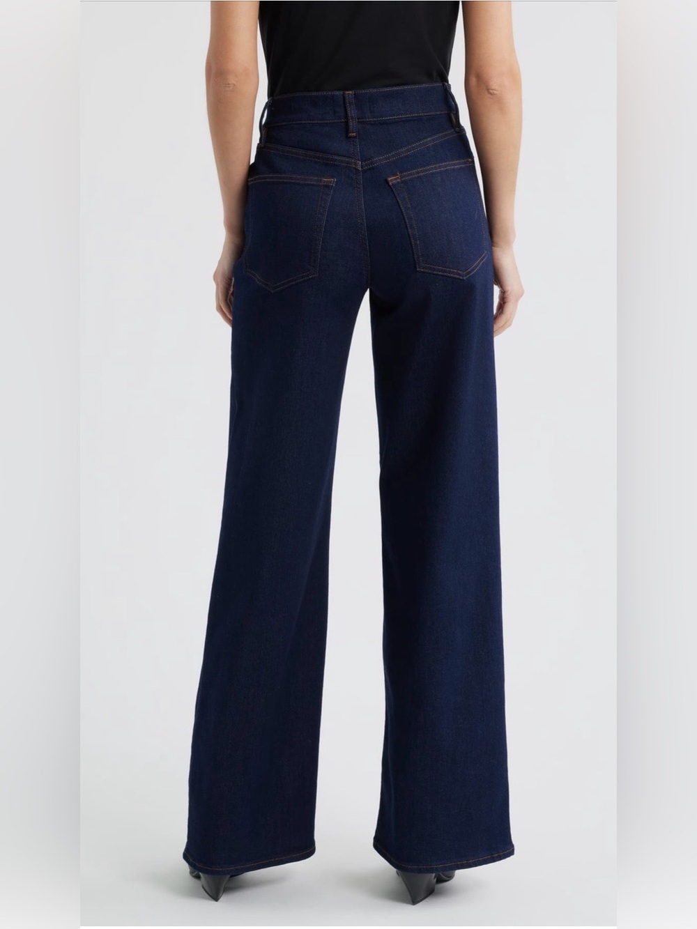 NWT FRAME Long Le Slim Palazzo High
Waist Wide Leg Jeans Color Rince SZ 27 - Picture 2 of 2